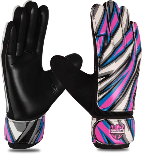 Miniatura 15 de FIGHTSENSE Guantes de portero de fútbol para niños y jóvenes, guantes de portero de fútbol, palma de látex de 4 mm, transpirable, antideslizante