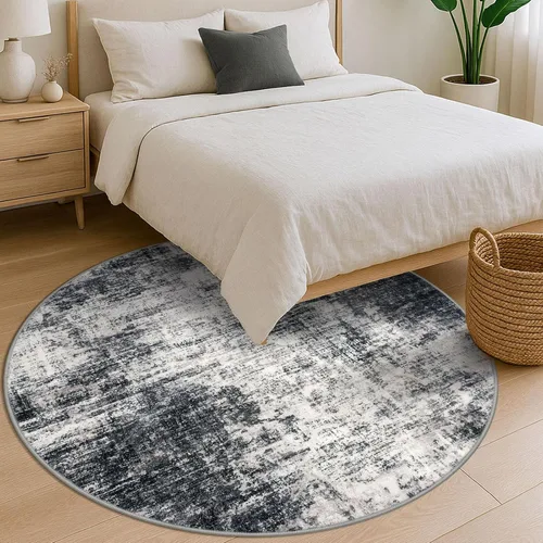 Miniatura 600 de IOHOUZE Alfombra abstracta lavable de 3 x 12 pies para pasillos, antideslizante para cocina, camino de entrada de lana sintética para interiores