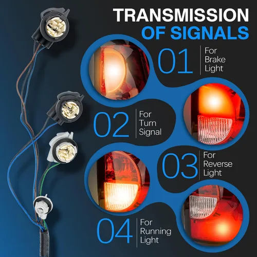 Miniatura 5 de Kit de Arnés de Cableado Directo de Luz Trasera del Lado Izquierdo del Conductor Compatible con Chevy Silverado 1500 1500HD 2500HD 3500 2003-2007