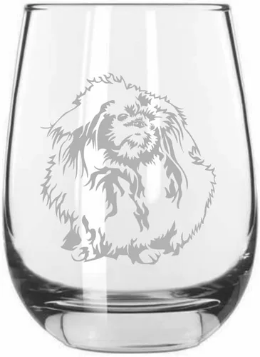 Miniatura 372 de Sakhalin Husky Dog - Copa de vino grabada personalizada de 15.25 onzas sin tallo