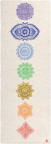 Shakti Warrior Pro Hemp Mat – Diseñado por artista, tapete antideslizante ecológico de alta calidad, ideal para yoga regular y caliente, pilates,