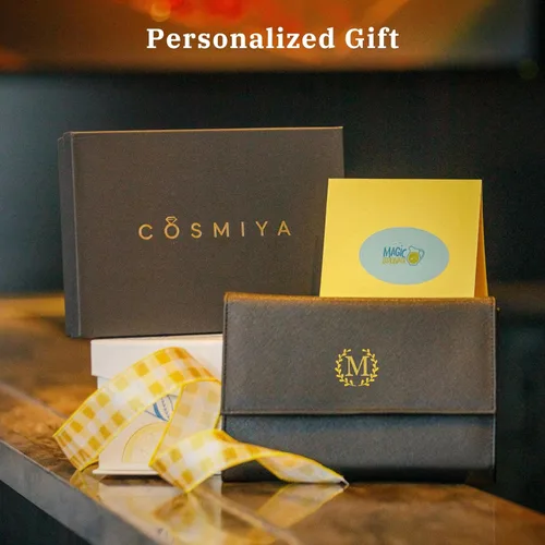 Miniatura 6 de COSMIYA Joyero de viaje personalizado con inicial, regalos personalizados con monograma para mujeres, regalos de dama de honor, organizador de joyas