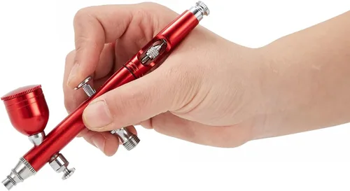 Miniatura 7 de Kit de aerógrafo de doble acción con pistola de pulverización de alimentación por gravedad con 7cc 20cc 40cc 0.012 in para maquillaje, arte de uñas