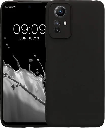 Miniatura 5 de kwmobile Funda compatible con Xiaomi Redmi Note 12S - Funda protectora delgada de TPU para teléfono - Acabado mate suave - Negro mate