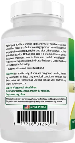 Miniatura 6 de Best Naturals- Ácido alfa lipoico (ALA) - 600 mg (120 unidades (paquete de 2))