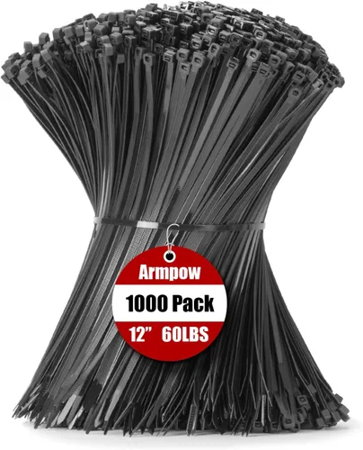 Miniatura 15 de Armpow Brida de cremallera púrpura de 6 pulgadas, 1000 unidades, 18 libras, brida de cremallera pequeña a media, brida de nailon PA66 resistente a