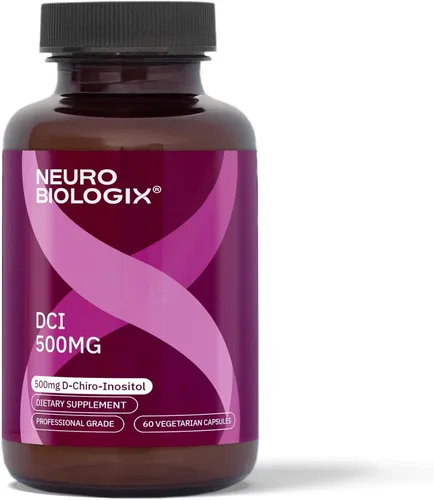 Neurobiologix D-Chiro Inositol 500 MG, suplemento de inositol de alta potencia, equilibrio energético y hormonal para mujeres y hombres, apoya la