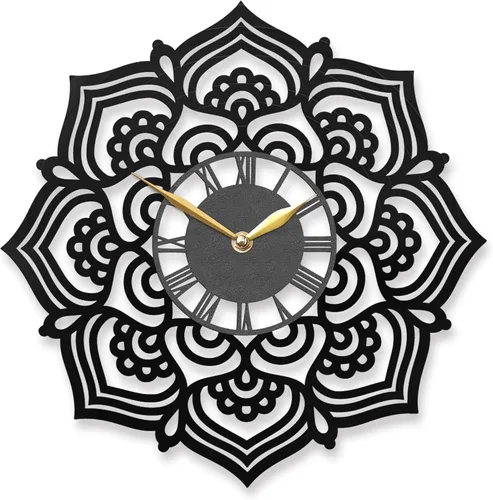 Reloj de pared con mandala bohemio: decoración artística y regalo relajante para los amantes del yoga, acento ornamental para el espacio zen o el
