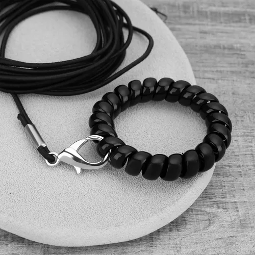 Miniatura 6 de Arnés para pájaros Cuerda de entrenamiento volador 3M para loros, palomas y periquitos con anillo 4# (negro)