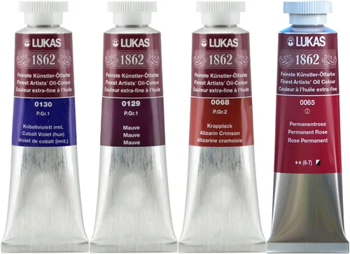Miniatura 70 de Lukas 1862 Pintura al Óleo para Artistas Profesionales - Colores Tierra Amarillentos, 37 mL - Juego de 4 - Destacada Resistencia a la Luz, Sin