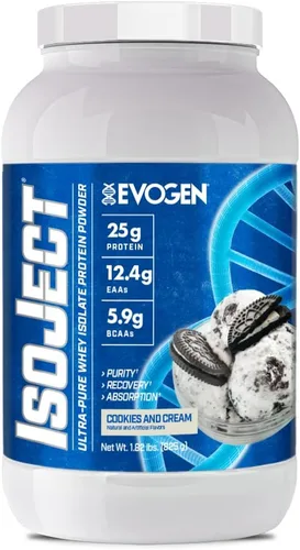 Miniatura 19 de Evogen Isoject - Aislado de proteína de suero Proteína de suero en polvo ultra pura con enzimas encendedoras, BCA y EAA Absorción y recuperación