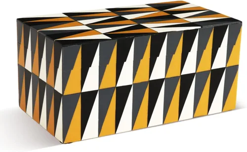 Miniatura 51 de Handicrafts Home Caja de recuerdo decorativa de 8 x 5 – Pequeña caja organizadora con tapa, almacenamiento decorativo Boho, caja de memoria retro
