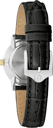 Miniatura 3 de Bulova Reloj clásico de cuarzo para mujer, acero inoxidable con diamante