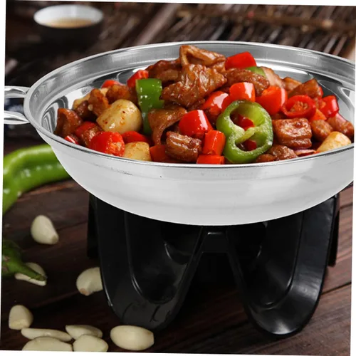 Miniatura 2 de Garneck Olla de acero inoxidable Olla de doble manija Olla caliente Olla seca Resistente al calor Fácil de llevar