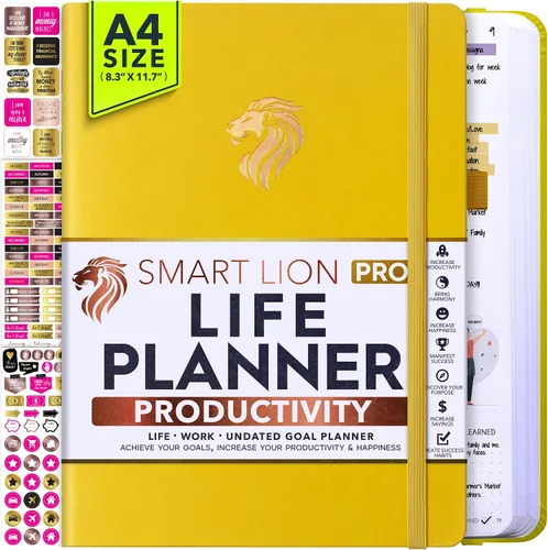 Miniatura 15 de Life Planner - Agenda diaria, semanal y mensual sin fecha con sección de presupuesto, un viaje de 12 meses para aumentar la productividad