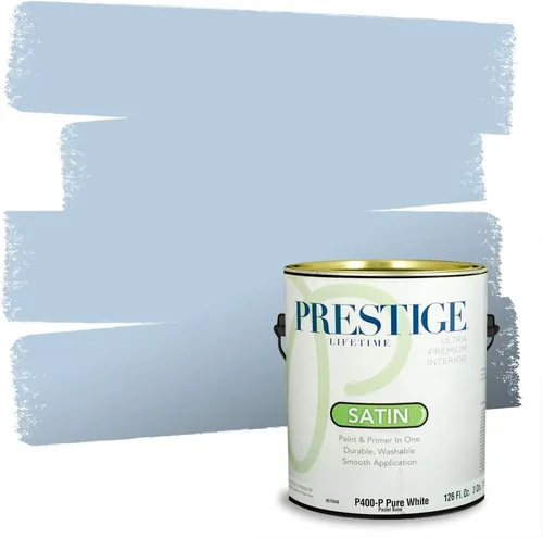 Miniatura 22 de Prestige Paints. - Base y pintura para exteriores en un solo galón, 1 galón. plano, comparable con Sherwin Williams Topsail. SW6799-PCM
