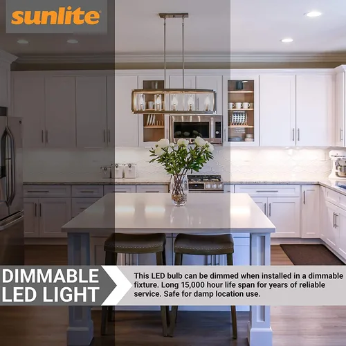 Miniatura 5 de Sunlite Bombilla LED B11 estilo filamento para lámpara de araña, punta torpedo, 5.5 vatios (equivalente a 60 W) regulable, 600 lúmenes, base