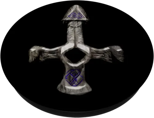 Miniatura 2 de Thor's Hammer Mjolnir from Old Norse Mythology PopSockets PopGrip intercambiable