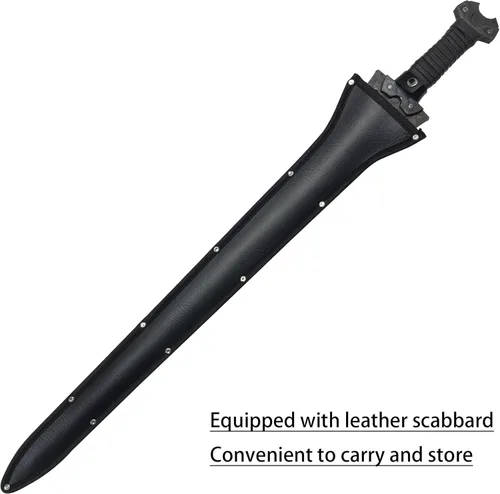 Miniatura 3 de SV Espada de corte artesanal hecha a mano de manganeso y acero, de tang completo, para exteriores, caza, camping, senderismo, supervivencia