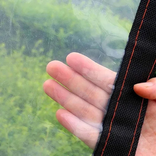 Miniatura 2 de Lona de vinilo de plástico transparente de 6 x 8 pies con ojales, lonas y láminas impermeables resistentes para gallineros, patios, invernaderos