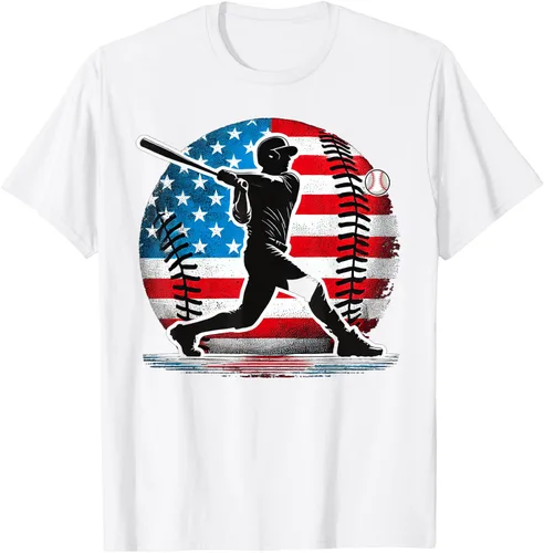 Miniatura 5 de Camiseta de jugador de béisbol estadounidense con bandera de Estados Unidos