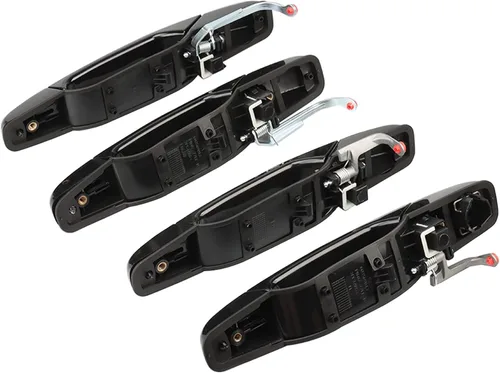 Miniatura 4 de Juego de 4 manijas negras para puerta exterior delantera y trasera, lado del pasajero, compatible con Chevy Silverado 1500 Tahoe Suburban GMC Sierra
