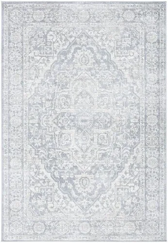 Miniatura 45 de SAFAVIEH - Alfombra de la colección Brentwood - 6' x 9', azul marino y gris claro, diseño envejecido con medallón, no desprende pelusa y fácil azul
