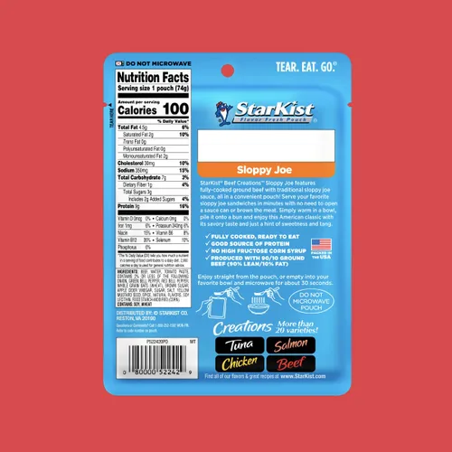 Miniatura 55 de StarKist Chicken Creations BOLD - Bolsa estilo búfalo (5 onzas, 12 unidades) Carne blanca totalmente cocida con alto contenido de proteínas, sin