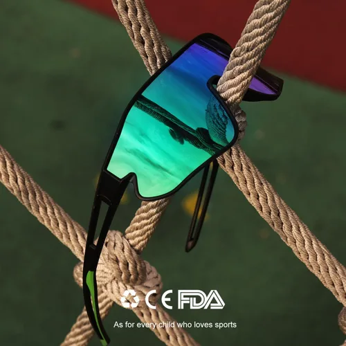 Miniatura 8 de Lentes de sol para niños, lentes de sol de béisbol juveniles, polarizados, deportivos, ciclismo, para niños y niñas, marco ligero