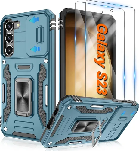 Miniatura 44 de Atump Funda para Motorola Moto G Play 2024 (4G) con [paquete de 2] protector de pantalla HD y cubierta para cámara deslizante, soporte de anillo