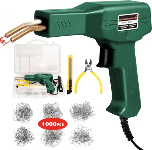 Miniatura 13 de ATOLS Soldador de plástico, 1000 grapas, Kit de soldadura de plástico, Kit de grapadora en caliente, Kit de pistola de soldadura de plástico, Kit