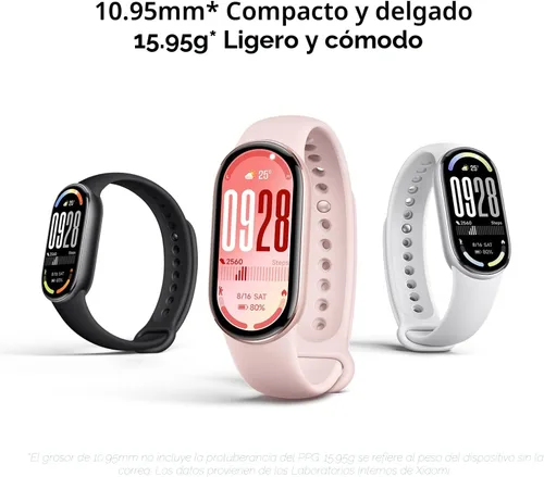 Miniatura 5 de XIAOMI Mi Smart Band 10 (2025) Versión Global - Pantalla AMOLED de 1.72" 21 Días de Duración de la Batería Pantalla Táctil, Rastreador Rosa
