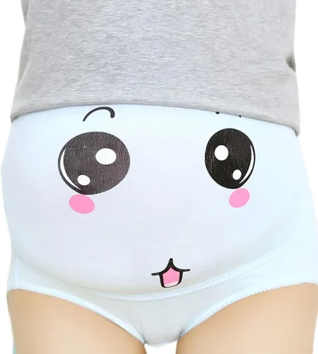 Miniatura 2 de Cotton Whisper 3 paquetes de pantys ajustables con estampado de sonridad de embarazo maternidad