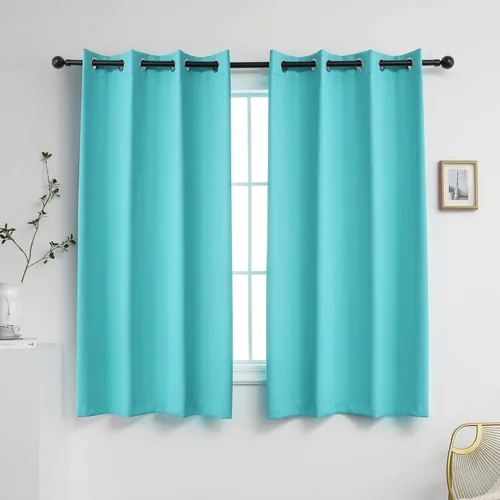 Miniatura 77 de YGO - Cortinas verdes de 183 cm de ancho por 213 cm de largo para dormitorio - Cortinas opacas con ojales en la parte superior, extra anchas