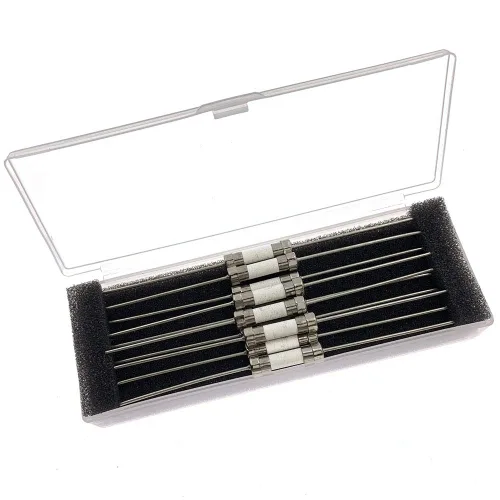 Miniatura 2 de 10 unidades de fusibles de cerámica axial de plomo T8AH250V 5x20mm/0.2"x0.79" de retardo de tiempo de soplado lento 8AMP 250V (T8A)