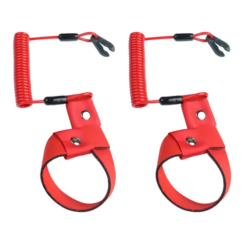 Miniatura 12 de 2 cordones para interruptor de apagado para lancha, correa de muñeca de repuesto EW2-68348-00-00 para Yamaha Marine motor fuera de borda de Azul