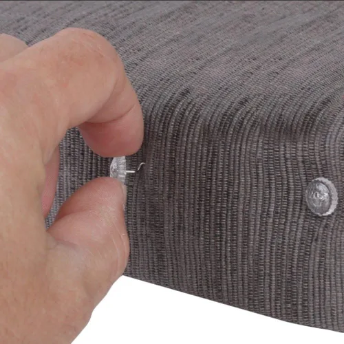 Miniatura 3 de Attmu 30 piezas de tachuelas de tapicería de cabeza transparente para fundas y faldas de cama, alfileres de falda de cama de 0.5 pulgadas