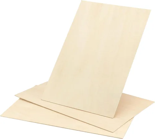 Miniatura 8 de JOIKIT 24 hojas de madera de tilo de 12 x 8 x 1/16 pulgadas, 0.059 in de grosor, hojas de madera de balsa natural sin terminar para fabricantes
