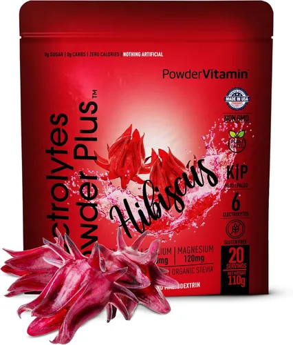 Miniatura 30 de Polvo de Electrolitos Plus (50 porciones), 0 calorías Keto, 0 azúcar, sin maltodextrina, 1000 mg de potasio, 120 mg de calcio, 120 mg de magnesio