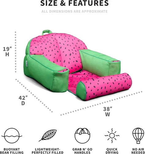Miniatura 2 de Big Joe Flotador de piscina Lazy Lounger Melón (Summer Melon)