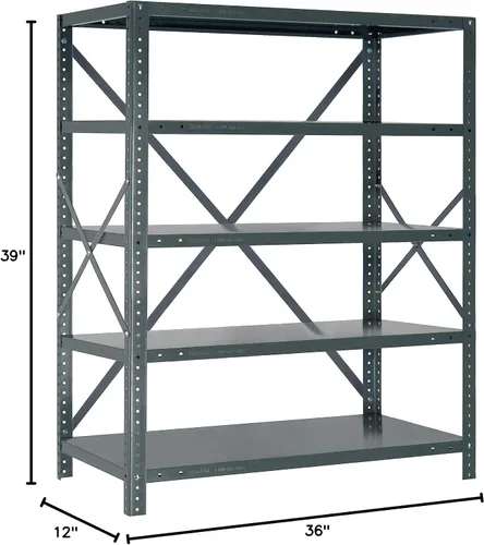 Miniatura 60 de Quantum QSBU-245BK Heavy Duty Shelving Unit with (7) Shelves and (24) QUS245 Black Bins for Garage Warehouse Storage Distribution 400 lb Load