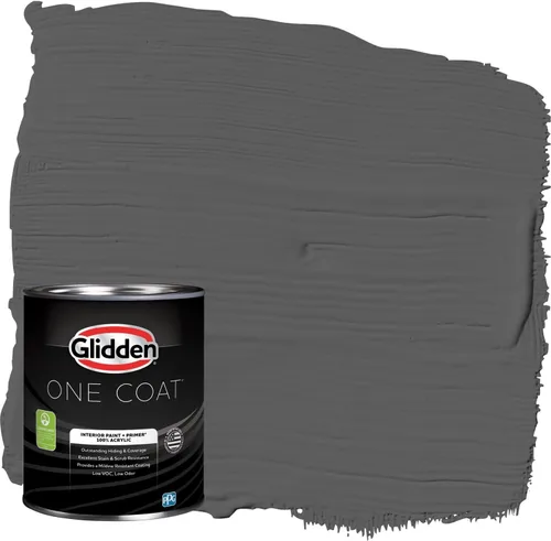 Miniatura 57 de Glidden Pintura Interior + Imprimación: Gris/Plata Antigua, Una Capa, Satinado, 1 Galón