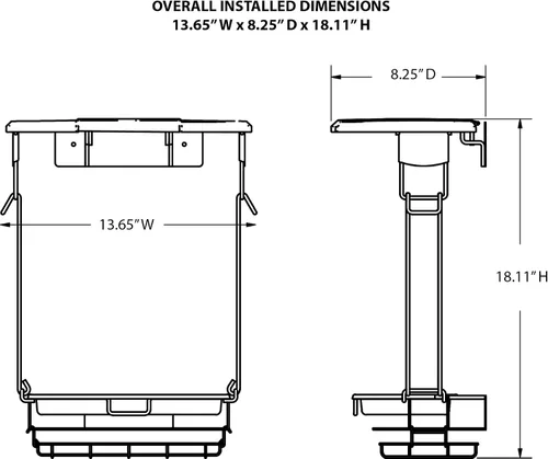 Miniatura 6 de 82215 Sistema de estantes para la basura de 5 galones de Sunbeam TrashRac