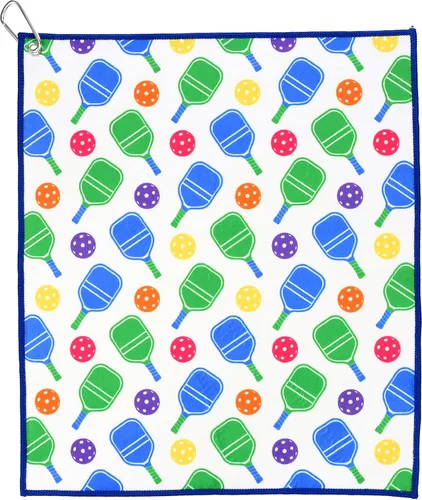 Miniatura 18 de Millie Rose - Toallas de pickleball con estampados de moda, bonitas toallas atléticas de microfibra y algodón de 15 x 17 pulgadas con clip de Arco