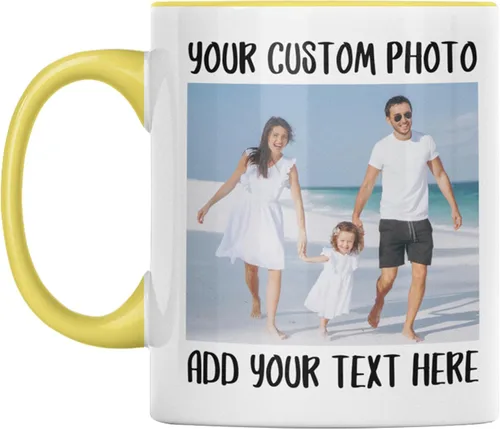 Miniatura 9 de Taza de café personalizada, taza con foto personalizada con imagen o texto, taza personalizable de cerámica, regalo de Navidad, cumpleaños, día