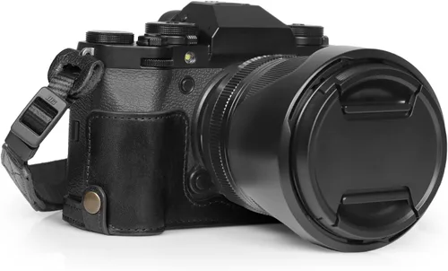 Miniatura 9 de MegaGear Ever Ready - Funda de piel auténtica compatible con Fujifilm X-T5, color negro
