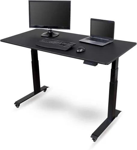 Miniatura 16 de Stand Up Desk Store Escritorio eléctrico de altura ajustable con memoria programable (marco negro/parte superior negra mate, 48 pulgadas de ancho)