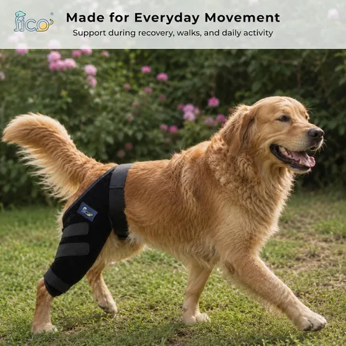 Miniatura 3 de Rodillera para perro para soporte de pierna trasera, pierna derecha, soporte CCL ACL para perros, aprobado por veterinarios, soporte ortopédico