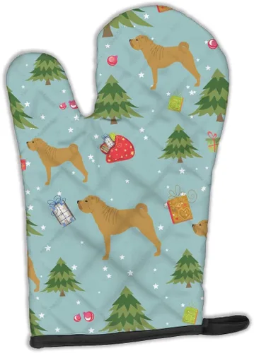 Miniatura 182 de Caroline's Treasures BB4872OVMT - Guante de horno de Navidad Affenpinscher resistente al calor, grueso para sartenes calientes y horno, manopla