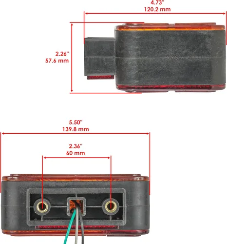 Miniatura 2 de Caltric Luz trasera derecha compatible con John Deere 5415/5425 / 5615/5625 / 5715/5725 / 6403/6603 / 1023E / 1026R / 2027R / 3032E / 3038E